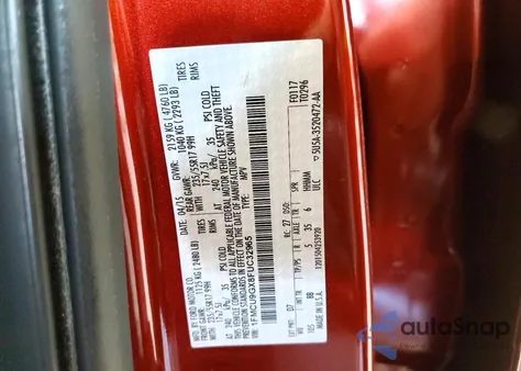 2015 Ford Escape Se из США, поврежденный, VIN 1FMCU9GX8FUC32965